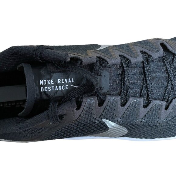 NIKE ZOOM RIVAL DISTANCE BLACK TRACK SPIKES DC8725-001 MENS SIZE 12.5 NEW BLACK - Picture 6 of 9